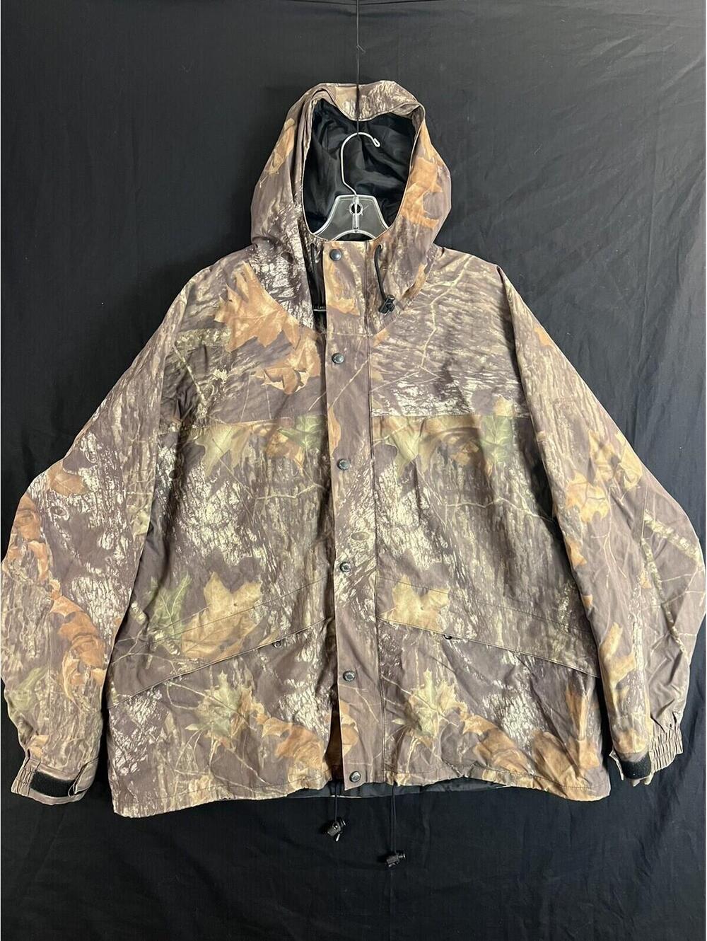 Cabela's Men's 2XL GoreTex Full Zip Mossy Oak Camo Hunting Rain Jacket Hooded